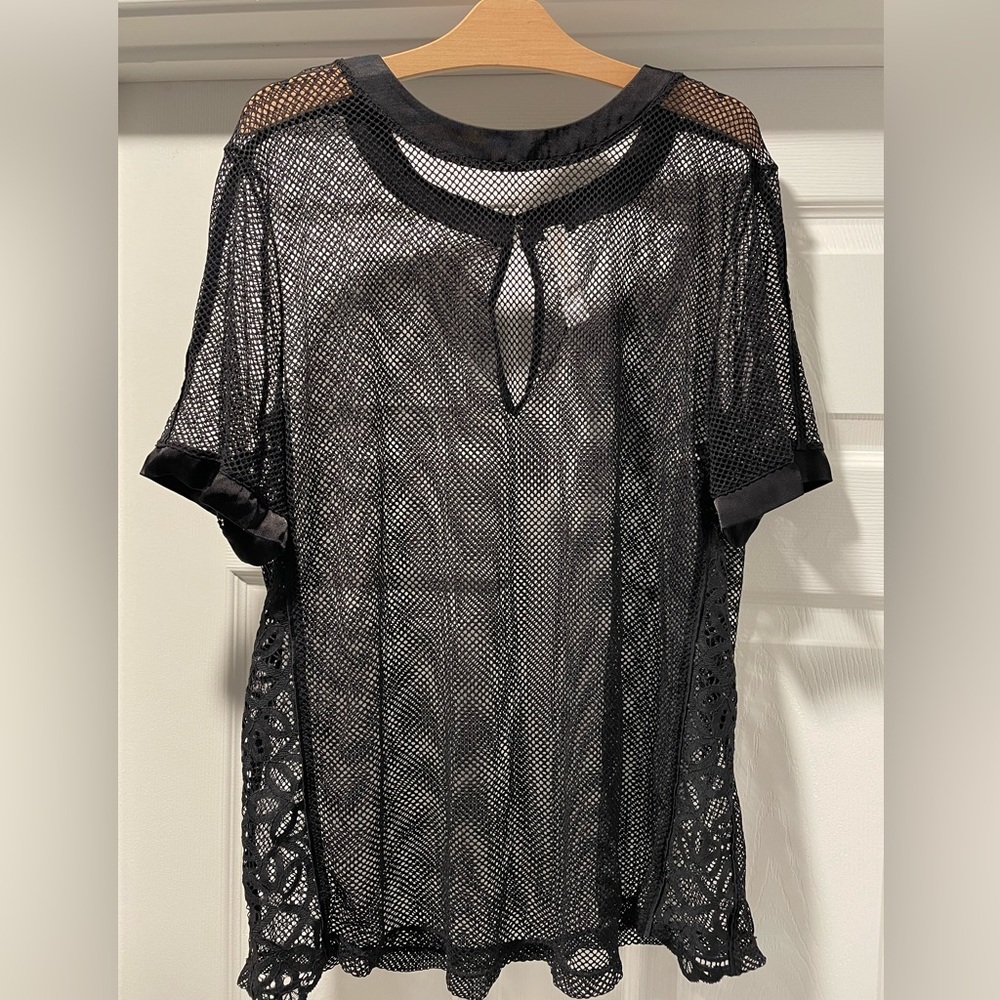 NEW, Prima Donna swim cover up top, net lace
